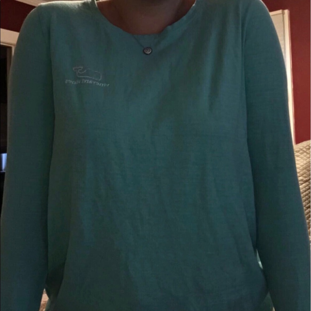vineyard vines turquoise long sleeve shirt